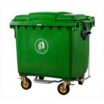 CONTENEDOR DE BASURA CON PEDAL 4 RUEDAS 1100 LTS