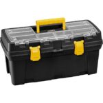 CAJA HERRAMIENTAS #20 APILABLE TAPA PANAL CERRA. PLUS NEGRO - RIMAX