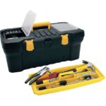 CAJA HERRAMIENTAS #24 TAPA PANAL CERRA. PLÁSTICA NEGRO RIMAX