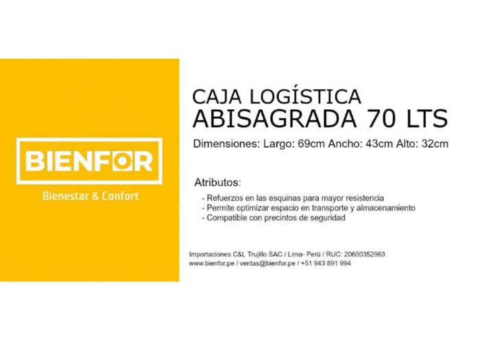 CAJA LOGÍSTICA ABISAGRADA 70 LTS. - Imagen 6